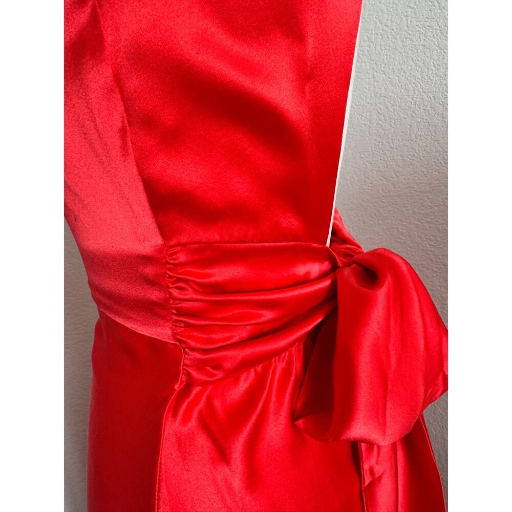 Amanda Uprichard Red Silk Satin "Rosemary" Gown Size XS Formal Evening - Picture 8 of 10